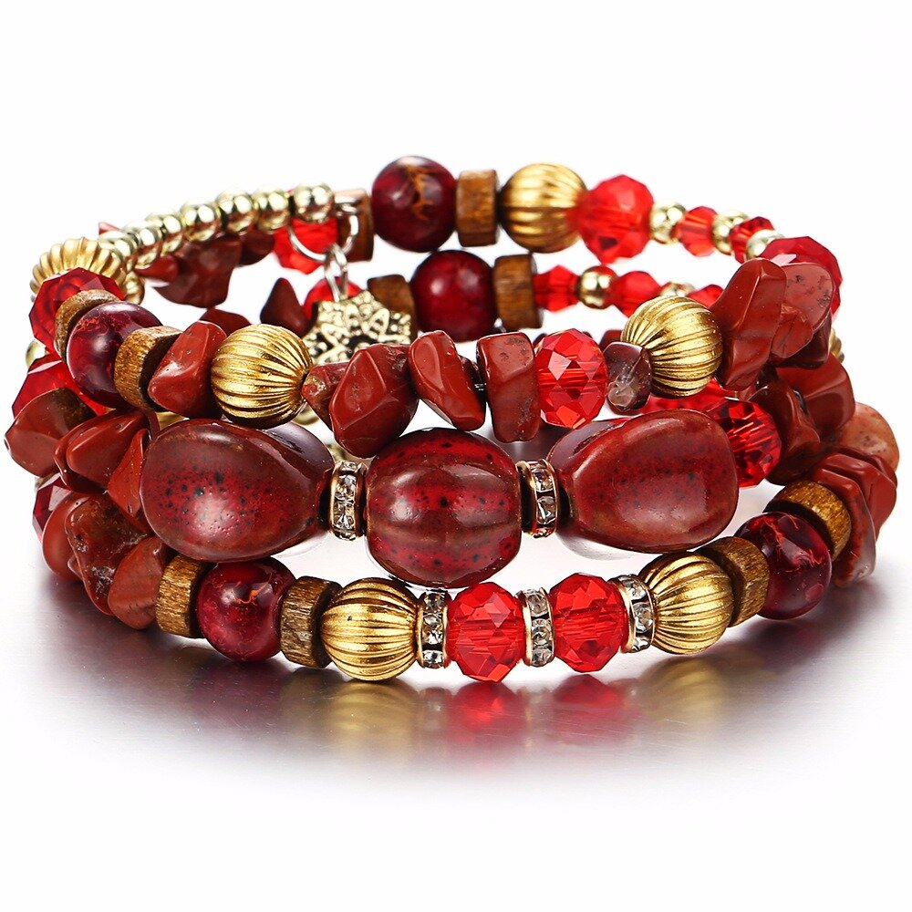 
	Bohemian Multi-Layer Bracelet Turquoise Beaded Bracelet Agate Bracelet For Women