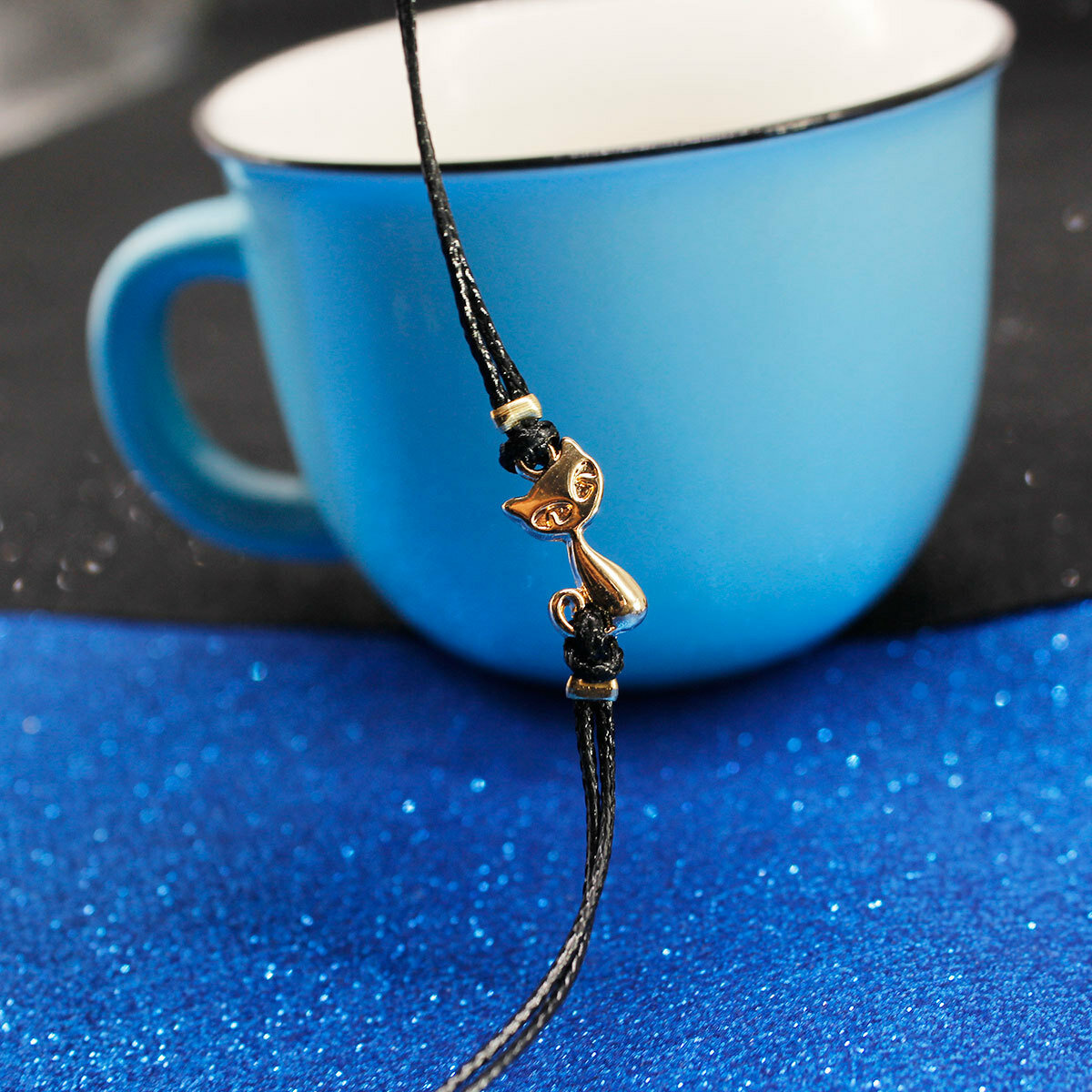 
	Trendy Geometric Animal Pendant Bracelet Alloy Cat Leather Bracelet Chic Jewelry