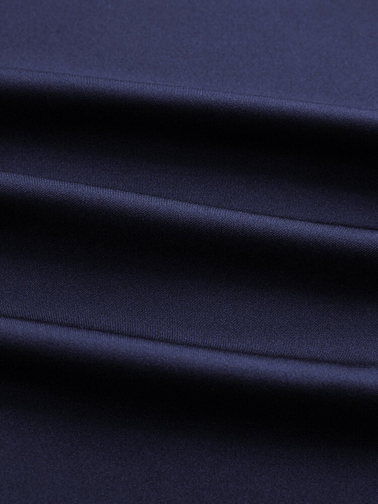 
	Solid Mesh Stitch Off-shoulder Long Sleeve Blouse