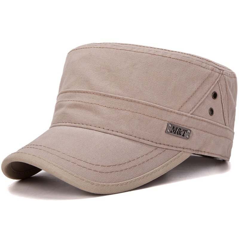 
	Men Thin Cotton Solid Color Flat Cap Sunshade Casual Outdoors Adjustable Hat