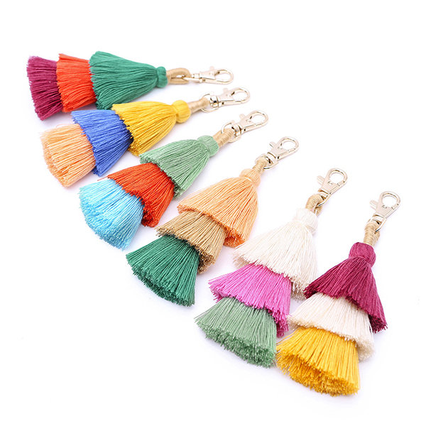 
	Women Bohemian Bag Accessories Tassel Pendant Keychain
