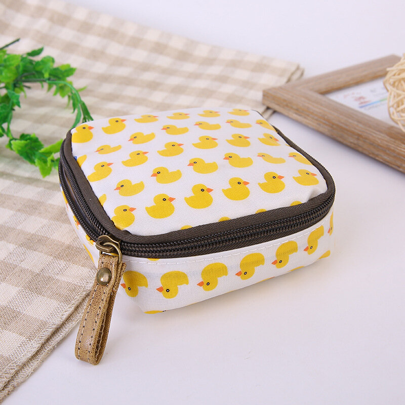 
	Cloth Waterproof Zipper Sanitary Napkin Cosmetic Storage Bag Coin Purse