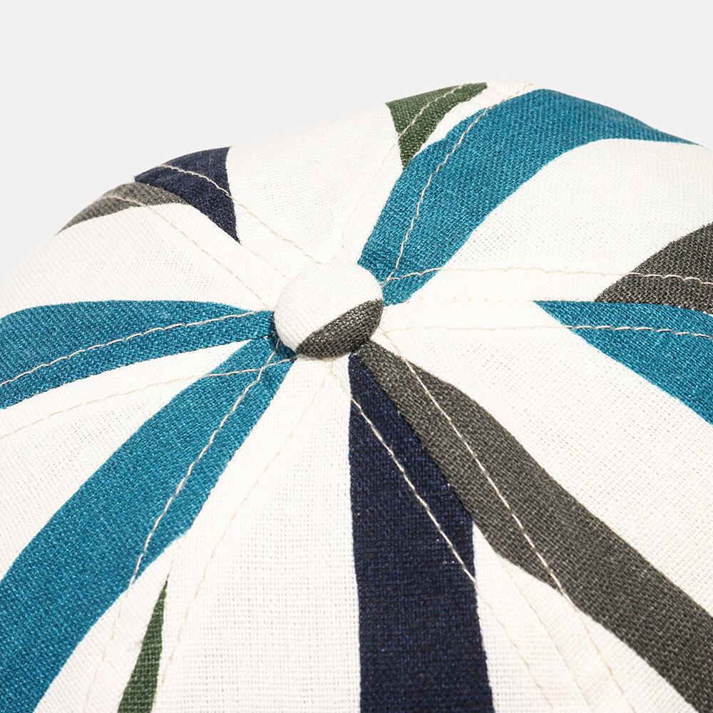 
	COLLROWN Men & Women Stripe Stitching Cotton Brimless Hats Adjustable Skull Caps