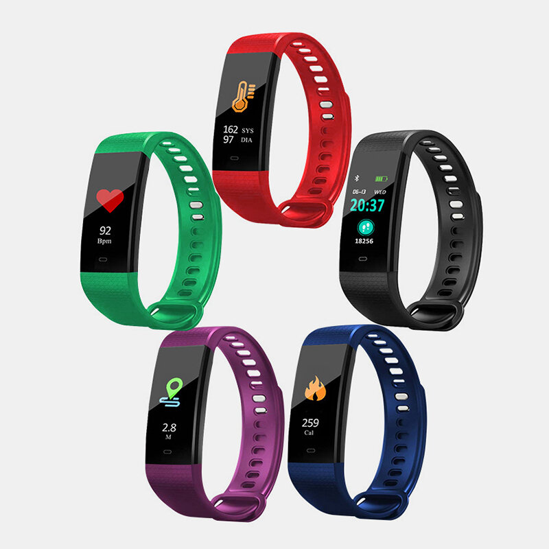 
	Smart Band Heart Rate Blood Pressure Monitor Bluetooth Color Screen Smartband Activity Monitor Fitness Tracker