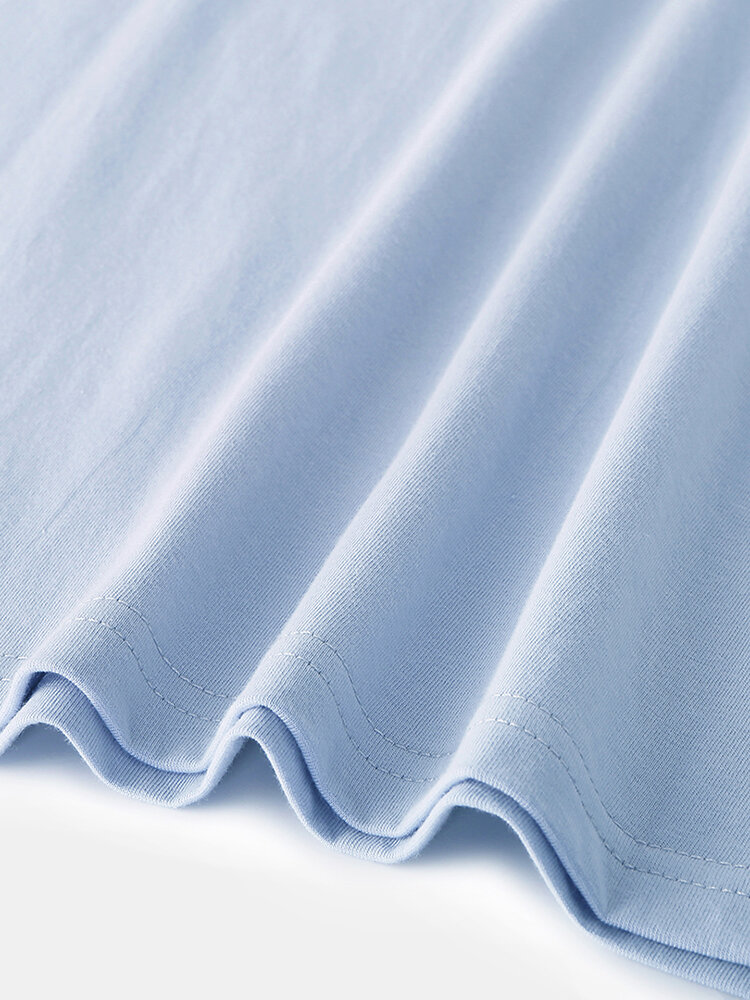 
	Mens Street Letter Smile Graphics 100% Cotton Short Sleeve T-Shirt