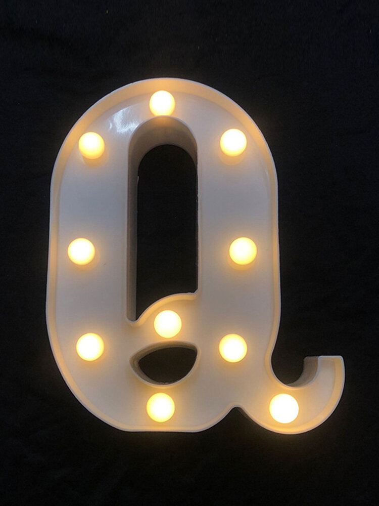 
	LED English Letter And Symbol Pattern Night Light Home Room Proposal Decor Creative Modeling Lights For Bedroom Birthday Party