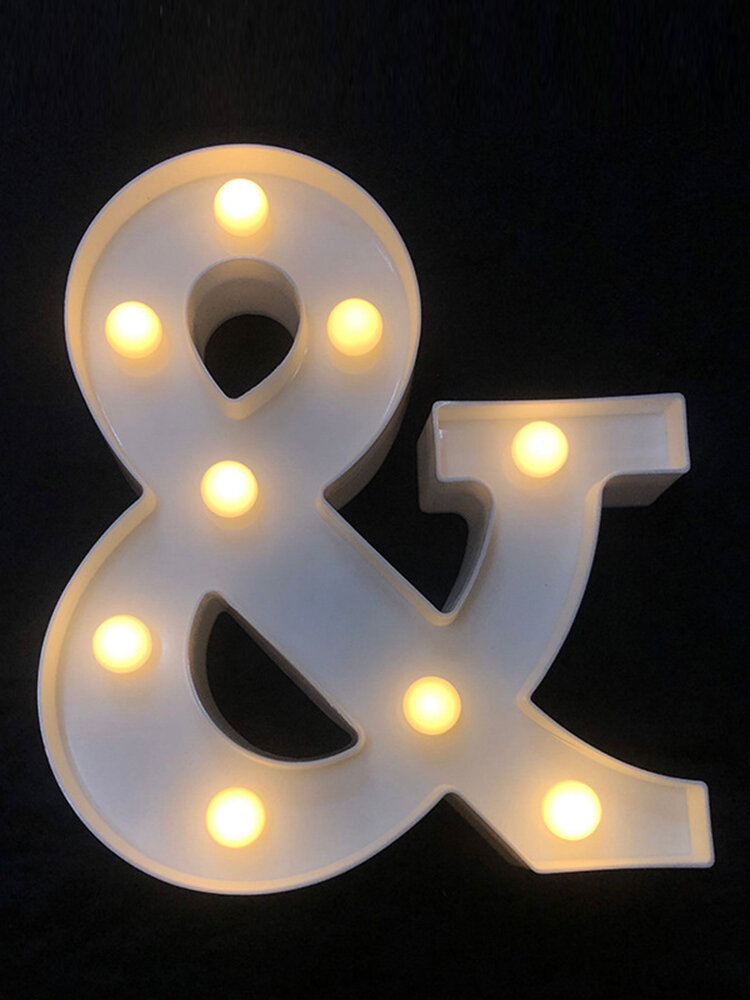 
	LED English Letter And Symbol Pattern Night Light Home Room Proposal Decor Creative Modeling Lights For Bedroom Birthday Party