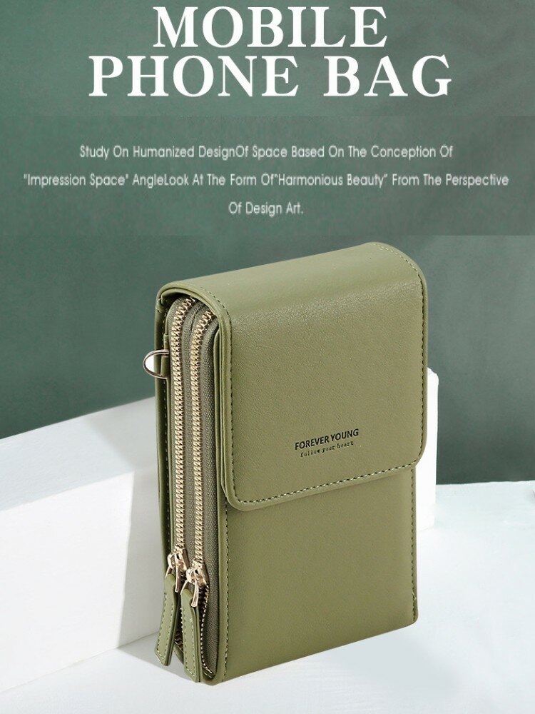 
	6.5 inch Touch Screen Bag RFID Clutch Bag Card Bag Large Capacity Multi-Pocket Crossbody Phone Bag