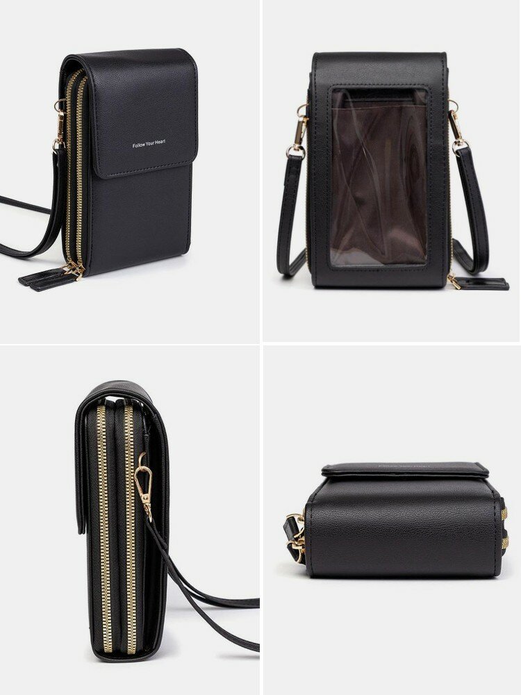 
	6.5 inch Touch Screen Bag RFID Clutch Bag Card Bag Large Capacity Multi-Pocket Crossbody Phone Bag