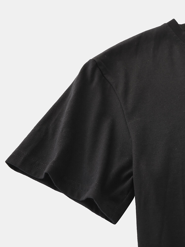 
	Mens Cotton Astronaut Colorful Planet Print O-Neck Casual Short Sleeve T-Shirts