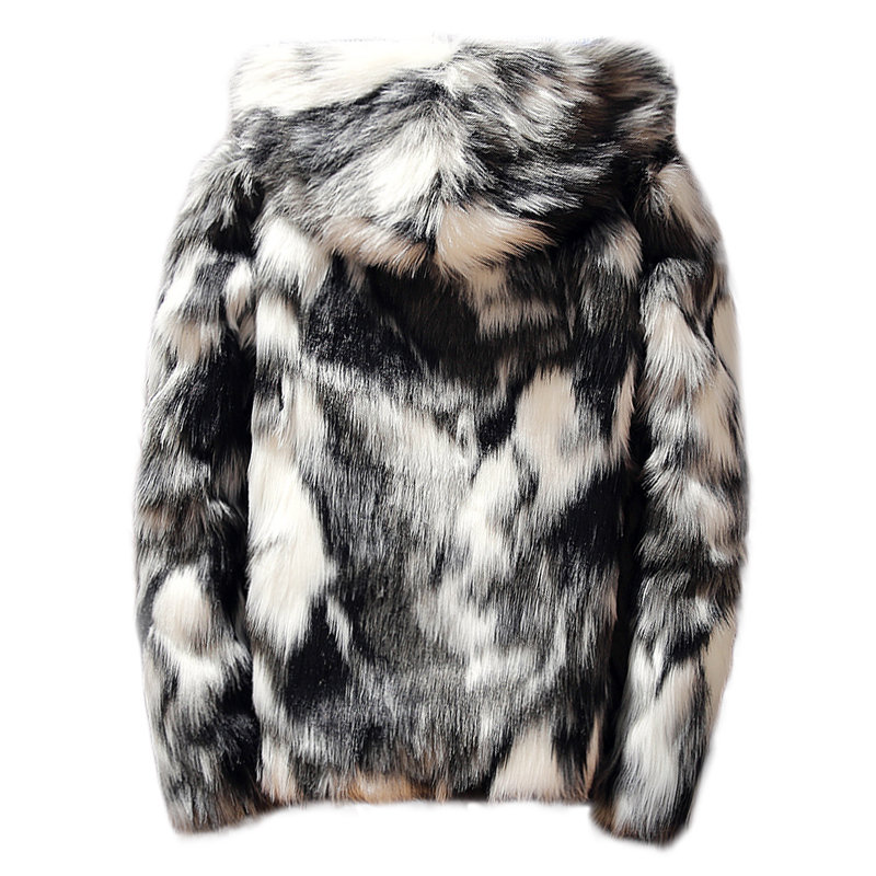 
	Mens Winter Faux Fur Fleece Lined Thickened Warm Hooded Casual Zipper Jacket