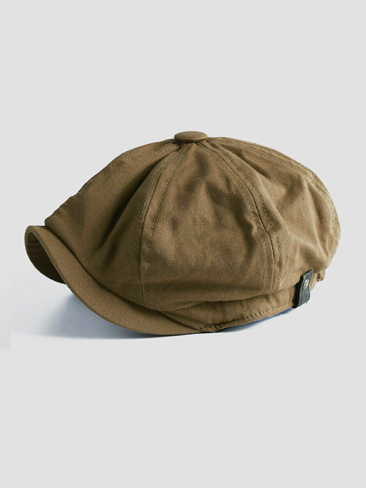 
	Men Vintage Painter Beret Hats Octagonal Newsboy Cap Cabbie Lvy Flat Hat