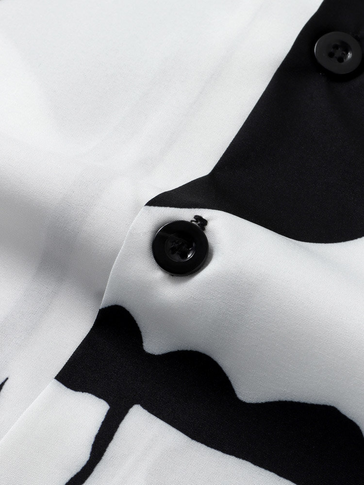 
	Mens Abstract Face All Over Print Street Short Sleeve Shirts