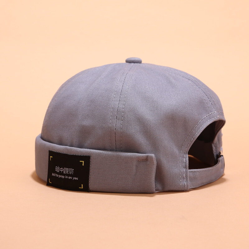 
	Men & Women Sailor Cap Rolled Cuff Retro Brimless Hats Beanie Hats Skull Caps